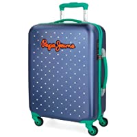 Pepe Jeans Liberty Maleta de Cabina Azul 38x55x2 cms Rígida Cierre TSA 33L 2-6Kgs 4 Ruedas Equipaje de Mano